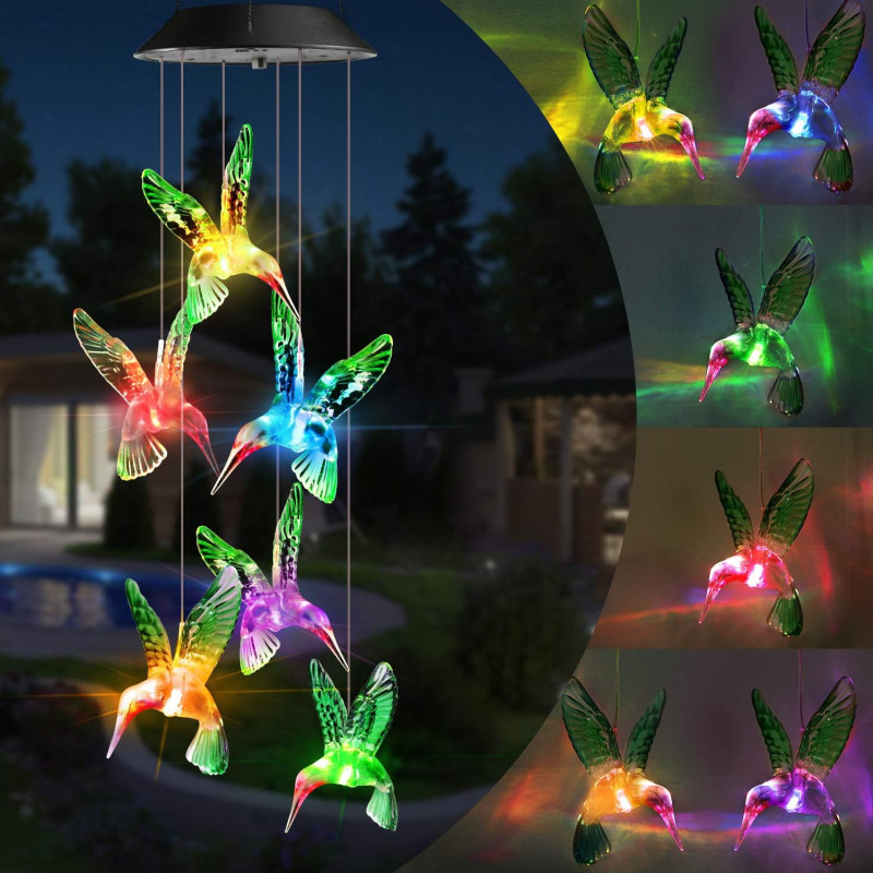Solar Wind Chime Color Changing Wind Chimes