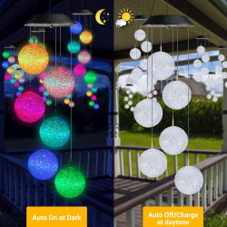 Solar Wind Chime Color Changing Wind Chimes