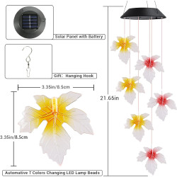 Solar Wind Chime Color Changing Wind Chimes