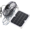 5W 6inch USB Solar Panel Powered Fan for Camping Caravan Yacht Greenhouse Dog House Chicken House Ventilator