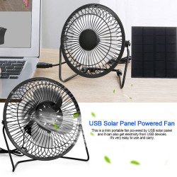 Solar Panel Powered Portable Fan for Cooling Ventilation Outdoor Home Travelling Chicken House Car Ventilation System 8 Inch