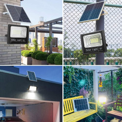 Solar Flood Lights Outdoor Street Light Dusk to Dawn Sensor Waterproof with Remote Control Security Lighting