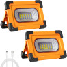 60W Solar LED Work Lights 2 Pack