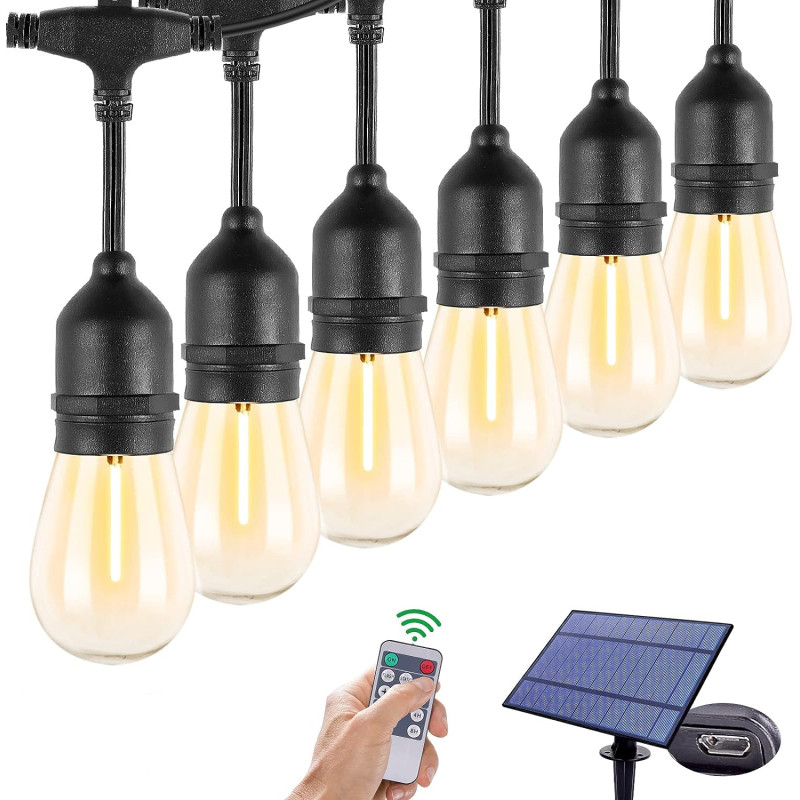 35FT Solar String Lights Outdoor Waterproof