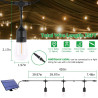 35FT Solar String Lights Outdoor Waterproof