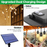 60FT Solar Outdoor String Lights Waterproof