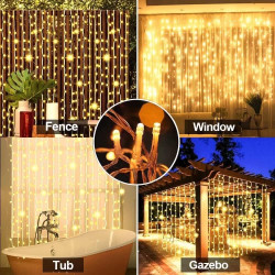 Solar Curtain Lights 6.6ft x 6.6ft
