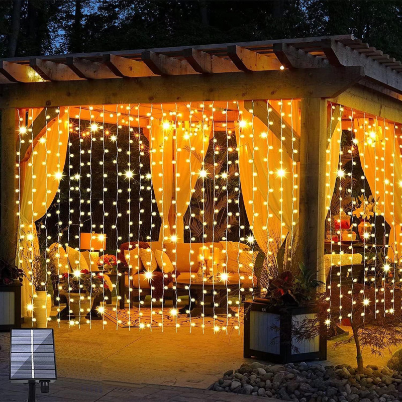 Solar Curtain Lights 6.6ft x 6.6ft