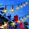 Solar Snowflake String Lights