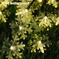 Solar Snowflake String Lights
